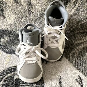 Jordan 6 Retro Cool Grey (TD) Kids' Sneakers Size 8C Gray White